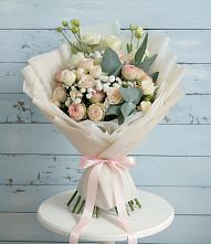 Букет цветов из:  Розы и Лизиантусы в Первомайском Оренбургская область