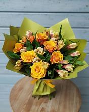 Букет цветов из:  Альстромерии и Розы в Первомайском Оренбургская область