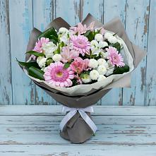 Букет цветов из:  Герберы, Альстромерии и Хризантемы #REPLACE_PRED# Первомайском Оренбургская область
