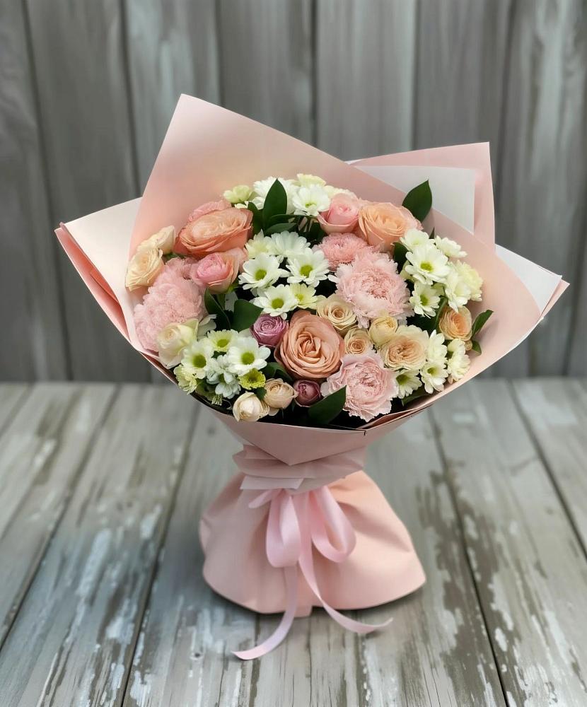 Букет цветов из: Гвоздики, Розы и Хризантемы в Первомайском Оренбургская область