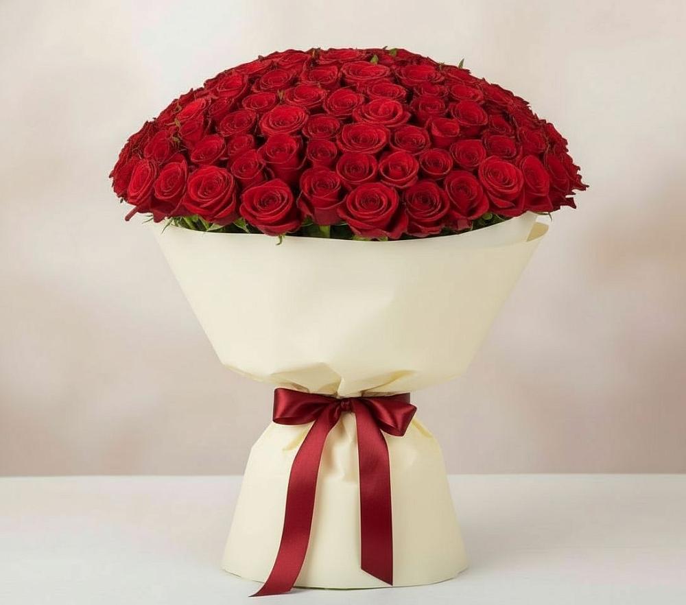 Букет 101 Красная роза Милано в Первомайском Оренбургская область