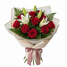 Букет цветов из:  Лилии и Розы #REPLACE_PRED# Первомайском Оренбургская область