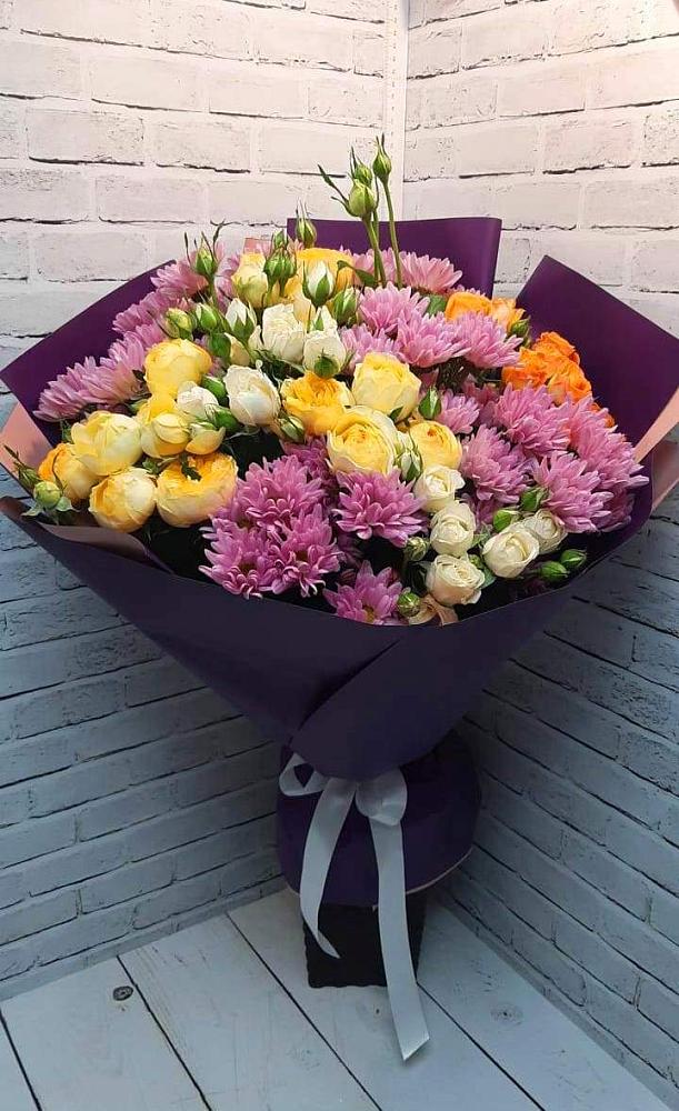 Букет цветов из: Хризантемы и Розы в Первомайском Оренбургская область