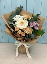 Букет цветов из:  Герберы и Хризантемы в Первомайском Оренбургская область