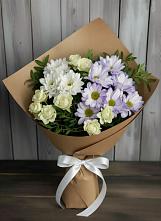 Букет цветов из:  Хризантемы и Розы в Первомайском Оренбургская область