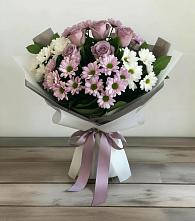 Букет цветов из:  Хризантемы и Розы в Первомайском Оренбургская область