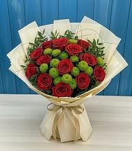 Букет цветов из:  Розы и Хризантемы #REPLACE_PRED# Первомайском Оренбургская область