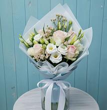 Букет цветов из:  Розы и Лизиантусы в Первомайском Оренбургская область