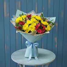 Букет цветов из:  Альстромерии и Хризантемы #REPLACE_PRED# Первомайском Оренбургская область