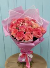 Букет 15 Розовых роз Равель #REPLACE_PRED# Первомайском Оренбургская область